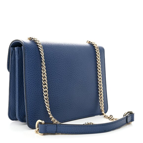 Gucci Calfskin Small Cross Body Blue Bag - Picture 5 of 8